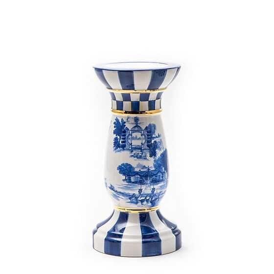 Royal Toile Pillar Candle Holder - Tall