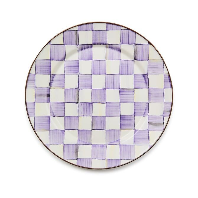 Violet Check Charger Plate