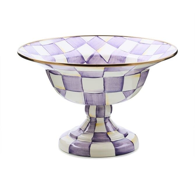 Violet Check Large Compote