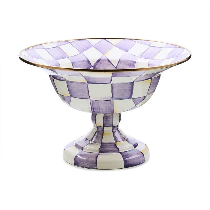 Violet Check Large Compote