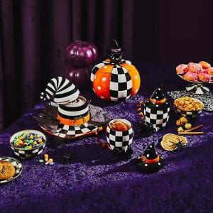 Black Cat Lidded Pumpkin Dish