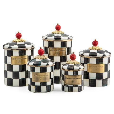 Courtly Check Canisters, Set of 3