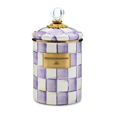 Violet Check Medium Canister
