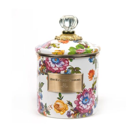 White Flower Market White Canisters, Set of 3