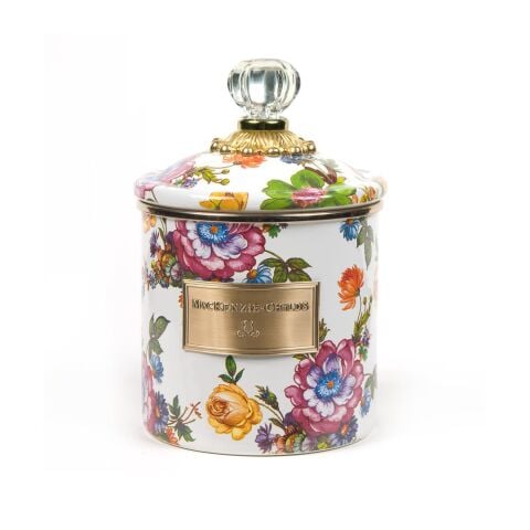 White Flower Market White Canisters, Set of 3