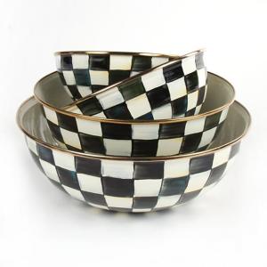 Courtly Check Enamel Everyday Bowl - Small