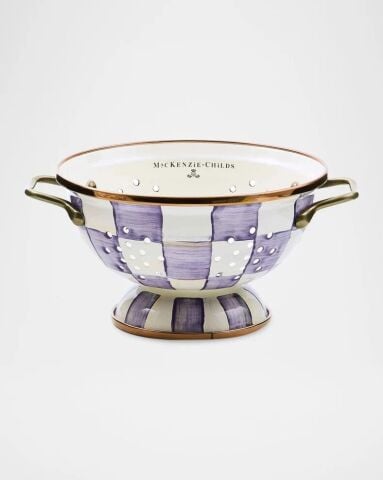 Violet Check Small Colander