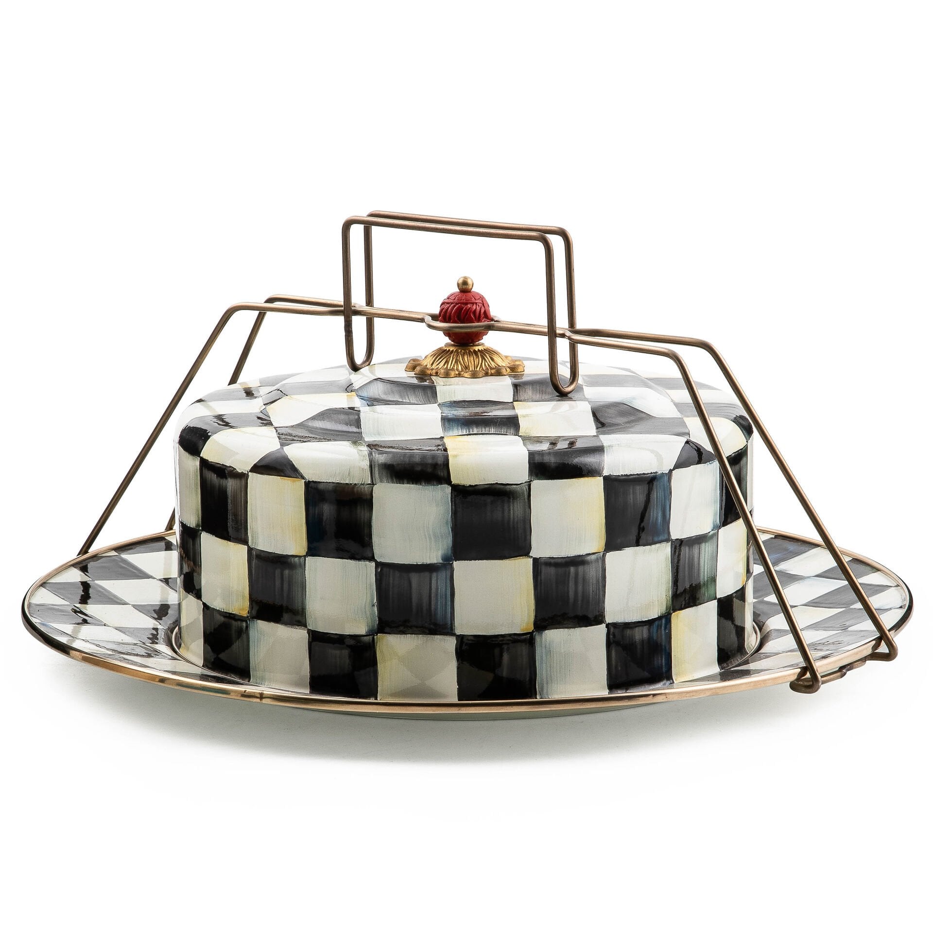Courtly Check Enamel Cake Carrier