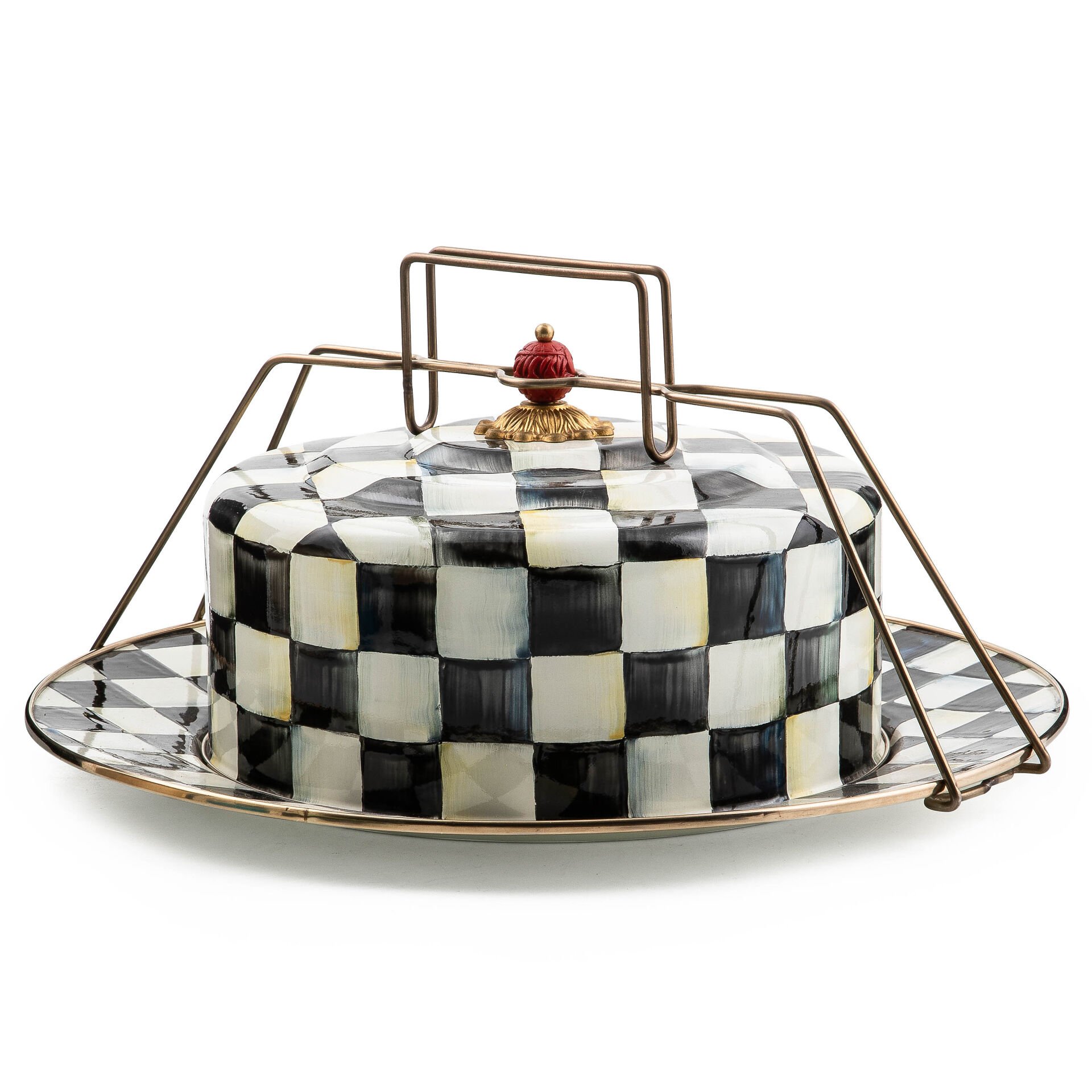 Courtly Check Enamel Cake Carrier, Lüks Kek TaşıyıcıMacKenzie