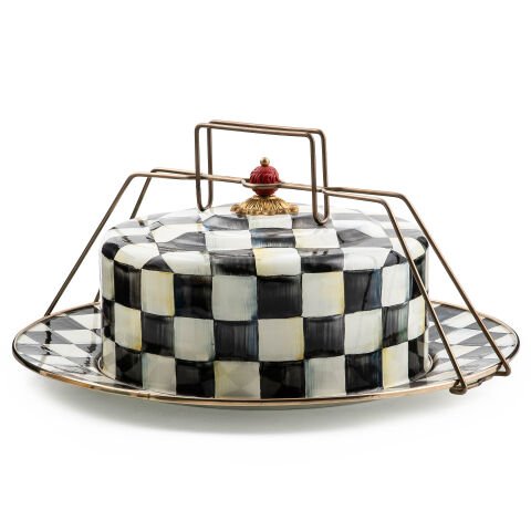 Courtly Check Enamel Cake Carrier