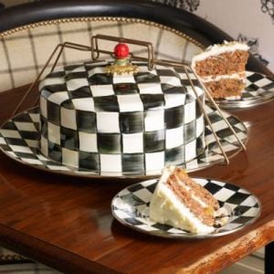 Courtly Check Enamel Cake Carrier
