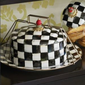 Courtly Check Enamel Cake Carrier