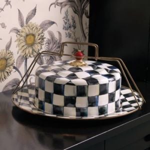 Courtly Check Enamel Cake Carrier