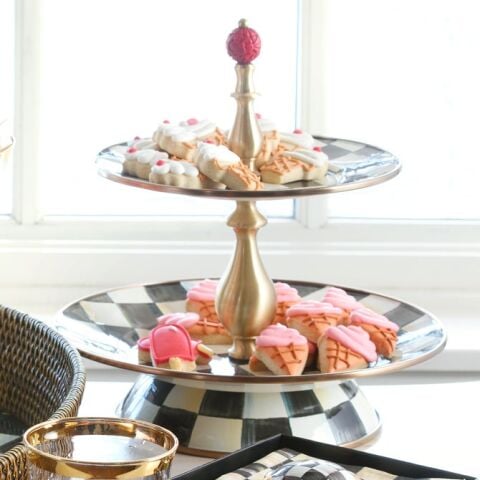 Courtly Check Two Tier Sweet Stand