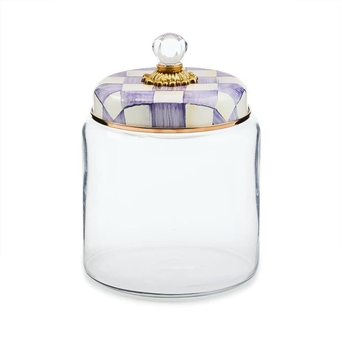 Violet Check Large Kitchen Canister