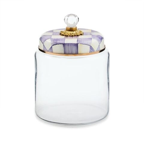 Violet Check Large Kitchen Canister
