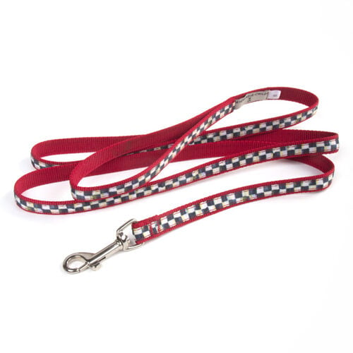 Courtly Check Red Pet Lead Small