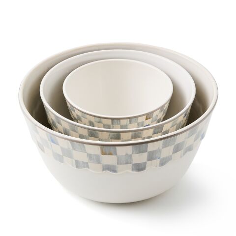 Sterling Check Everyday Mixing Bowls, Set of 3