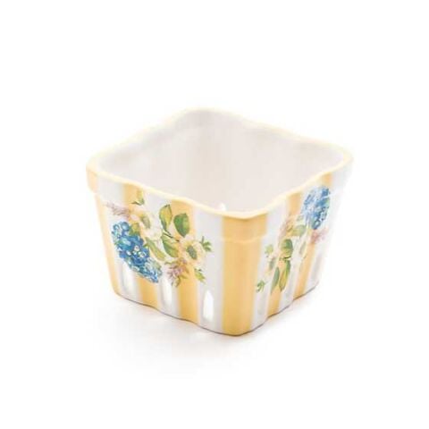 Wildflowers Small Berry Basket - Yellow