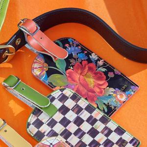 Flower Market Luggage Tag - Black