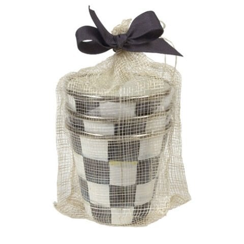 Courtly Check Herb Pots, Set of 3