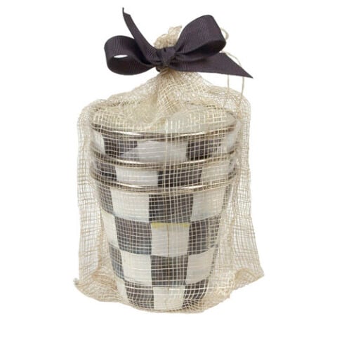 Courtly Check Herb Pots, Set of 3