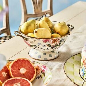 Wildflowers Enamel Large Colander - Blue