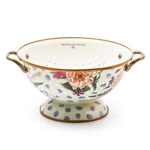 Wildflowers Enamel Large Colander - Blue
