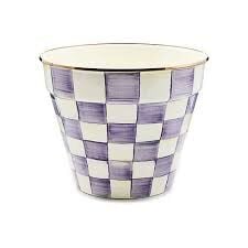 Violet Check Extra Large Garden Pot