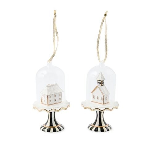 Gingerbread Cloche Ornaments, Set of 2