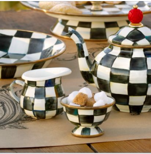 Courtly Check Enamel Little Sugar Bowl