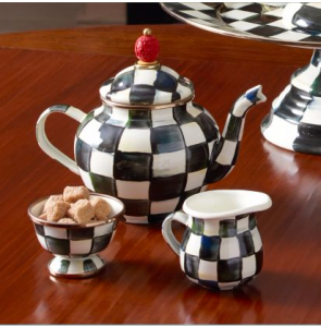Courtly Check Enamel Little Sugar Bowl
