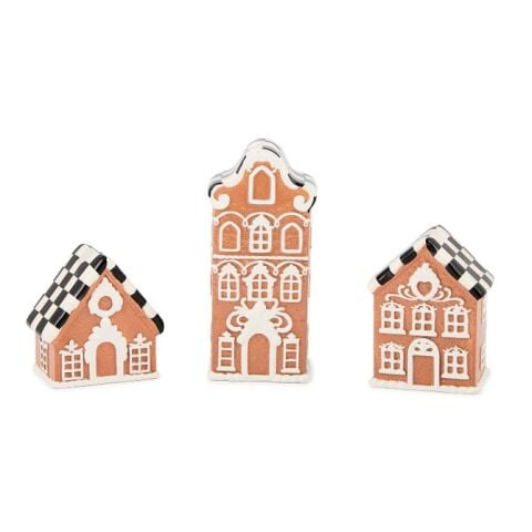 Gingerbread Village Candle Holders Set of 3