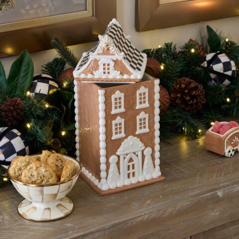 Gingerbread House Ceramic Cookie Jar
