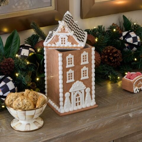 Gingerbread House Ceramic Cookie Jar