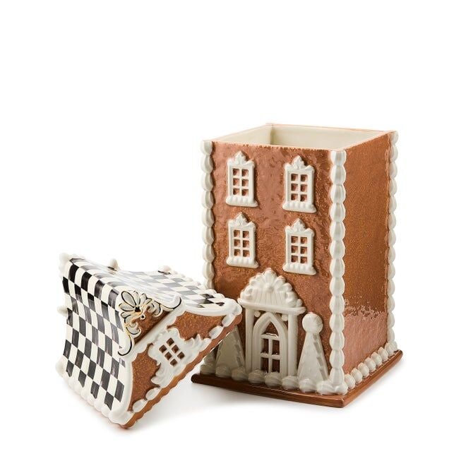 Gingerbread House Ceramic Cookie JarMacKenzie-ChildsGingerbread