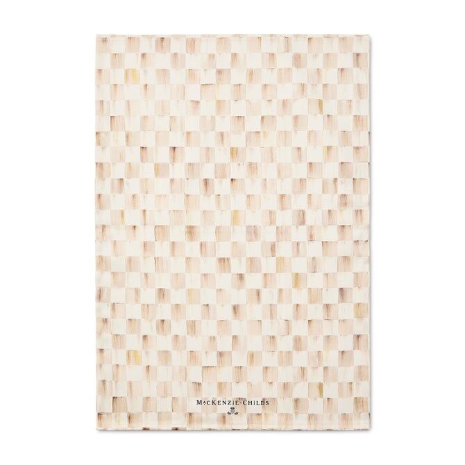 Mocha Check Dish Towel