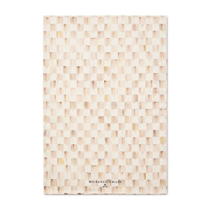 Mocha Check Dish Towel