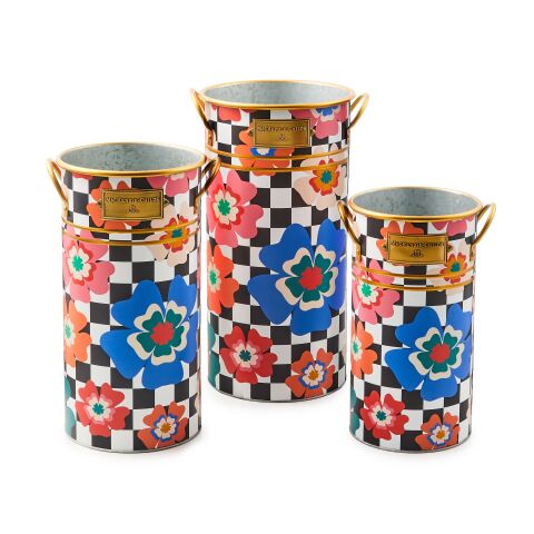 Dolce Vita Flower Buckets, Set of 3