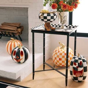 Courtly Stripe Illuminated Jack O' Lantern