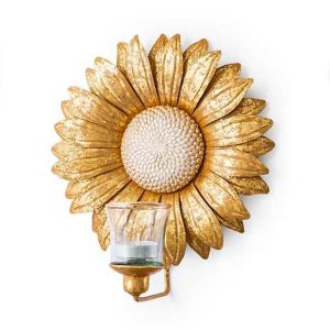 Golden Sunburst Candle Sconce