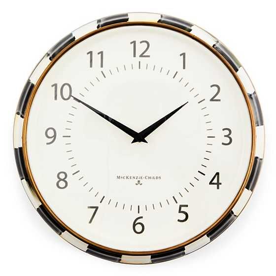 Courtly Check School Wall Clock