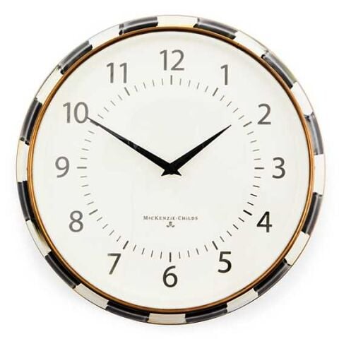 Courtly Check School Wall Clock