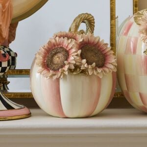 Rosy Stripe Small Sunflower Pumpkin