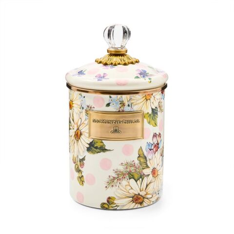 Wildflowers Enamel Medium Canister - Blue