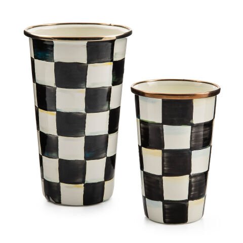 Courtly Check Enamel Tumbler - 10 Ounce