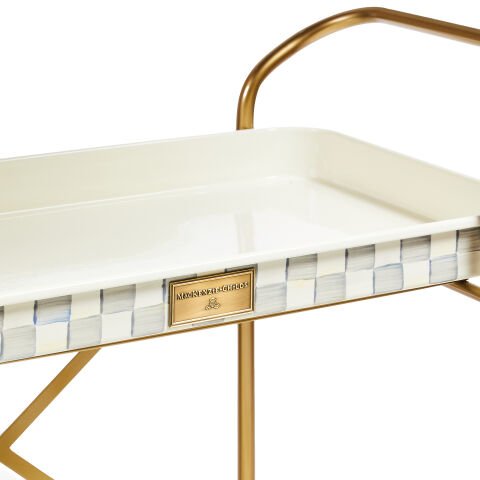 Sterling Check 2-Tier Kitchen Cart