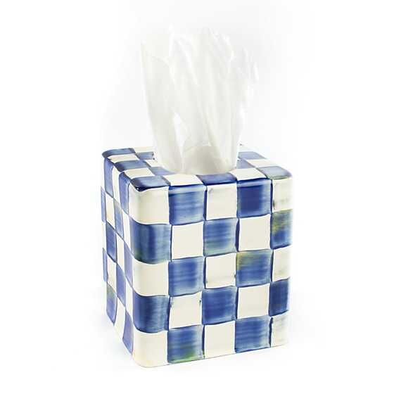 Royal Check Enamel Boutique Tissue Box Cover