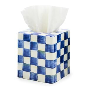 Royal Check Enamel Boutique Tissue Box Cover