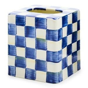 Royal Check Enamel Boutique Tissue Box Cover